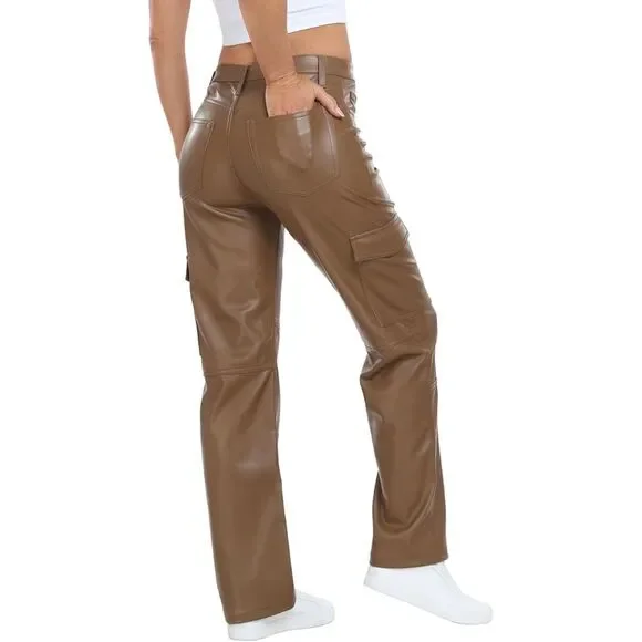 Faux Leather Cargo Pants, Size 32, 12J-190B001 - Picture 2 of 2